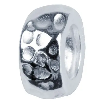 Sterling Silver Hammered Effect Charm Bead