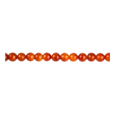 Carnelian Semi Precious Round Beads, 8mm, 15&quot;-15.5&quot; Strand