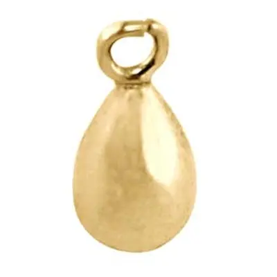 9ct Yellow Gold Teardrop Solid Bead 7mm, 100% Recycled Gold