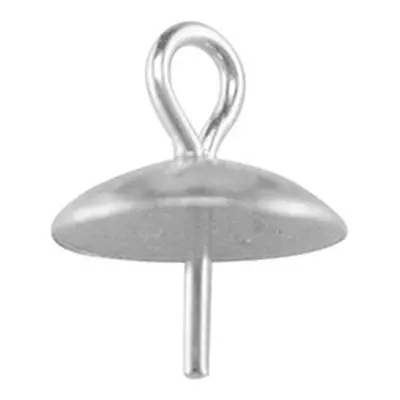 Sterling Silver Pendant Cups 5mm, Pack of 10, 645