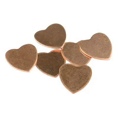 Copper Blanks Medium Heart Pack of 6 18mm