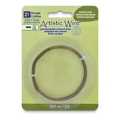 Beadalon Artistic Wire 21 Gauge Flat Antique Brass Colour 0.75mm X 3mm X 0.91m