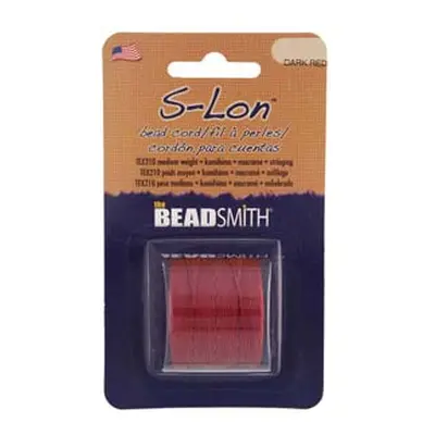 Beadsmith S-lon Bead Cord Dark Red Tex 210 Gauge #18 70m