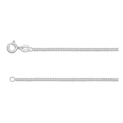 Sterling Silver 1.7mm Curb Chain 22&quot;/55cm Unhallmarked 100% Recycled Silver