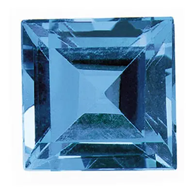 London Blue Topaz, Square, 4mm, Treated