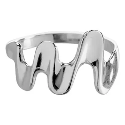 Sterling Silver Wave Curve Ring, Size O