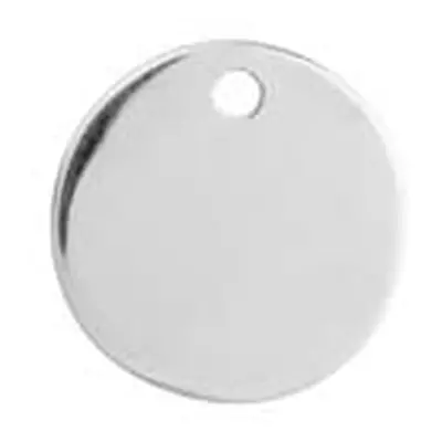 Sterling Silver Round Disc 10mm Stamping Blank Pack of 5 With 1 Hole, Marked `925`, 100% Recycle