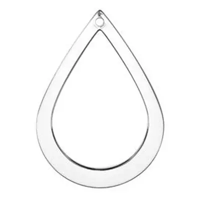 Sterling Silver Open Teardrop 25x35mm Stamping Blank