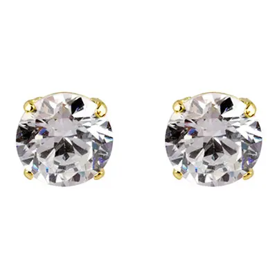 9ct Yellow Gold Pair 7mm Cubic Zirconia Stud Earrings