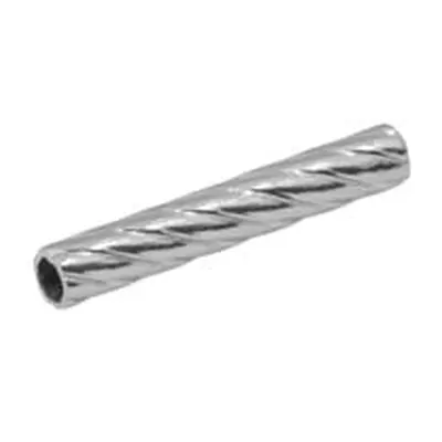 Sterling Silver Corrugated Spiral 12.7x2mm Tube Beads Pack of 25