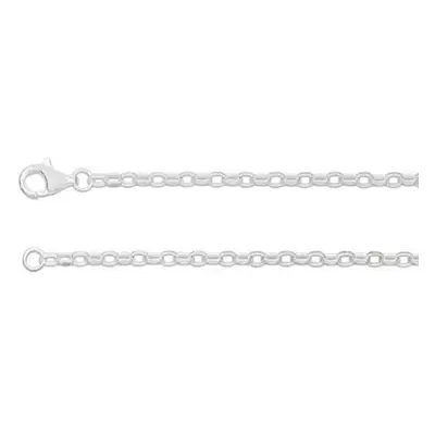 Sterling Silver 2.2mm Diamond Cut Belcher Chain 18&quot;/45cm Unhallmarked 100% Recycled Silver