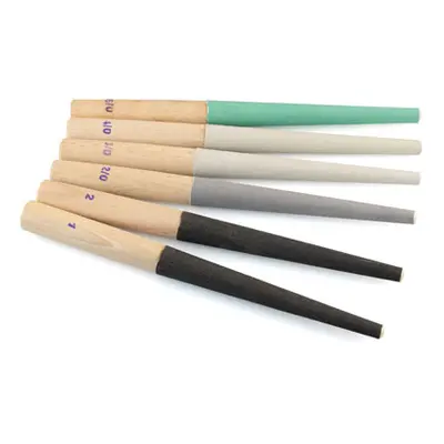 Tapered Round Emery Stick Set, No. 2, 1, 2/0, 3/0, 4/0, 6/0