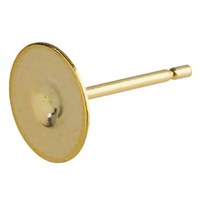 9ct Yellow Gold Peg And Flat Disc 307, 7mm Disc