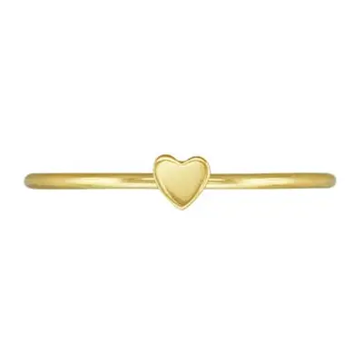 Gold Filled Heart Design Stacking Ring Medium