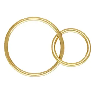 Gold Filled Interlocking Rings 15mm And 10mm