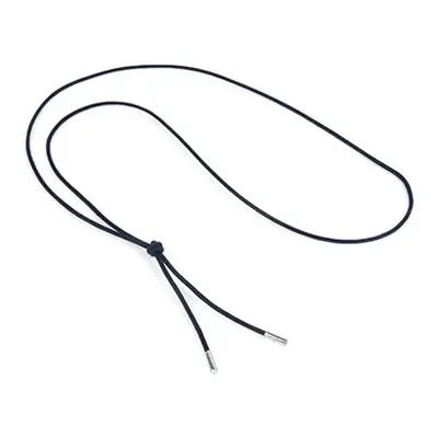 Silver Black Cord Bead Carrier Necklet