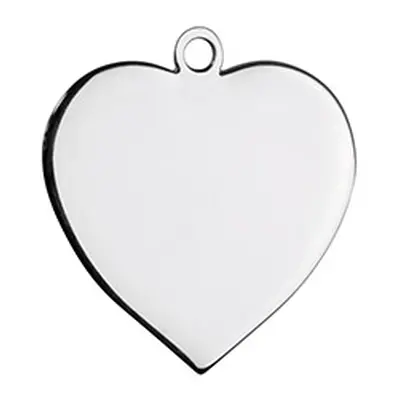 Sterling Silver Heart 20mm Stamping Blank Pack of 3