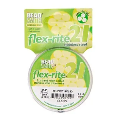 Beadsmith Flexrite, 21 Strand, Clear, 0.36mm, 9.1m