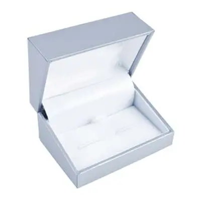 Silver Leatherette Cufflink Box