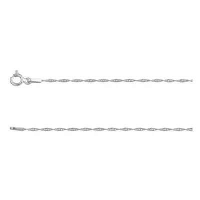 Sterling Silver 1.2mm Twisted Curb Chain 22&quot;/55cm Unhallmarked 100% Recycled Silver