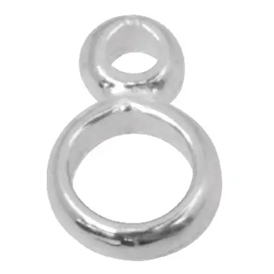 Sterling Silver Figure Of 8 Jump Ring Pack of 10, 3mm And 5mm Closed Jump Ring Soldered Together