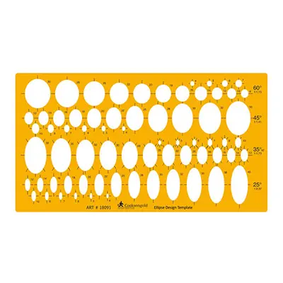 Ellipse Template For 25°, 35°, 45° And 60° Ovals