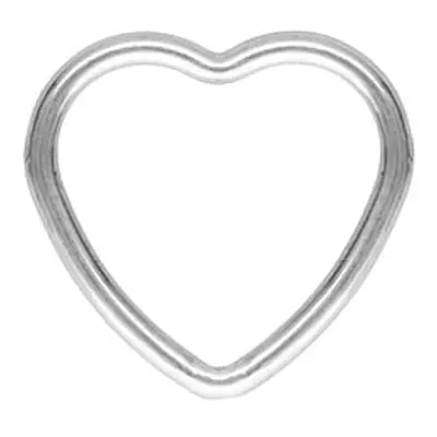 Sterling Silver Heart Connector Charms 10mm Pack of 10