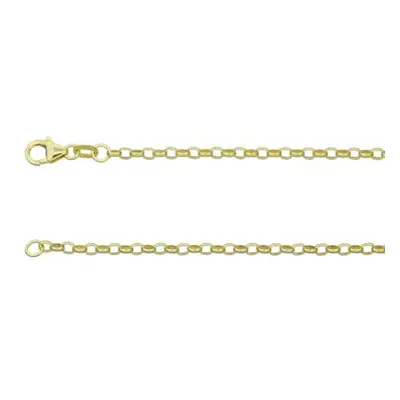 9ct Yellow Gold 2.3mm Belcher Chain 18&quot;/45cm Hallmarked