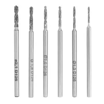 Technique&trade; Diamond Shank Drill Set Of 6, 1.0mm - 2.1mm