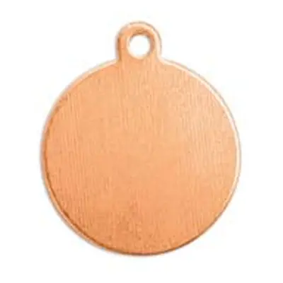 ImpressArt Copper Round Tag 16mm Stamping Blank Pack of 7