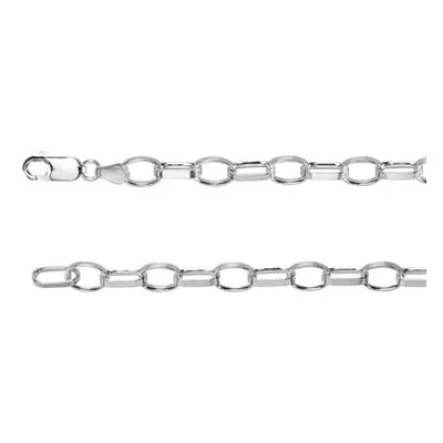 Sterling Silver 4.45mm Oval Belcher Chain 18&quot;/45cm, 100% Recycled Silver