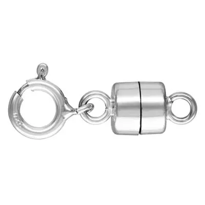 Sterling Silver Magnetic Clasp Converter With Bolt Ring