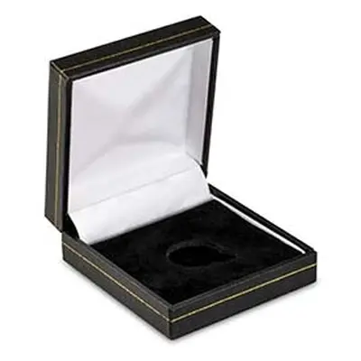 Black Leatherette Half Sovereign Coin Box