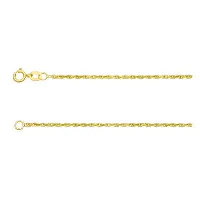 9ct Yellow Gold 1.2mm Rope Chain 16&quot;/40cm Hallmarked