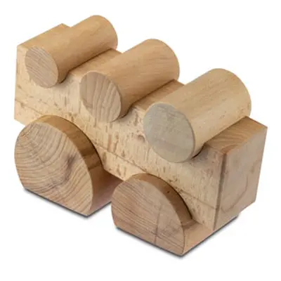 Wooden Bending Swage Block With 5 Wooden Mandrels