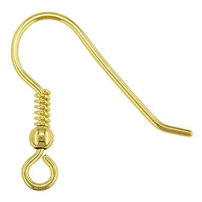 9ct Yellow Gold Hook Wire With Bead