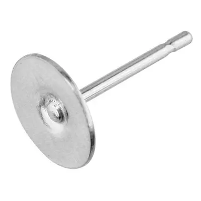 Sterling Silver Peg And Flat Disc, Pack of 10 9mm