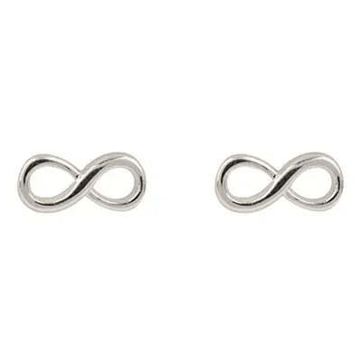 Sterling Silver Infinity Stud Earrings