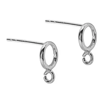 Sterling Silver Circle Of Life And Ring Earring 6mm Pack of 2, 100% Recycled Silver