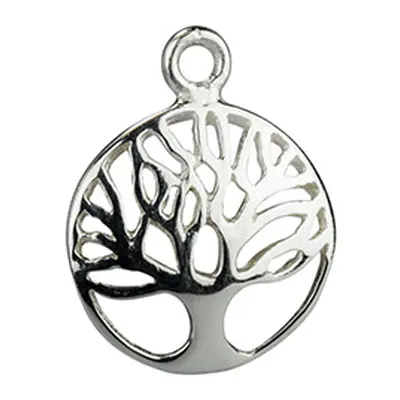 Sterling Silver Tree Of Life Domed Drop 12mm Pack of 5