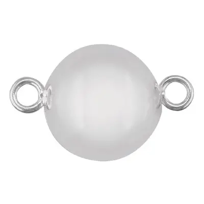 Sterling Silver Magnetic Clasp 12mm 1 Row Ball