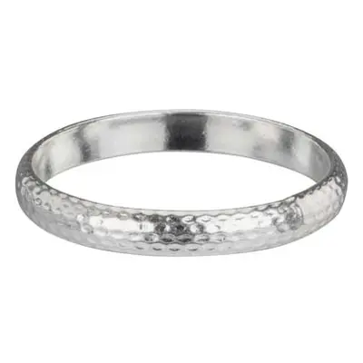 Sterling Silver Hammered Ring 3mm Size K