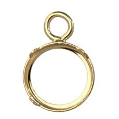 9ct Yellow Gold 5mm Round Bezel Cup