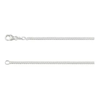 Sterling Silver 2.1mm Curb Chain 18&quot;/45cm Unhallmarked