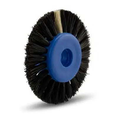 Black Bristle Lathe Brush 56mm/2&quot;, Stiff, 3 Row, Converging