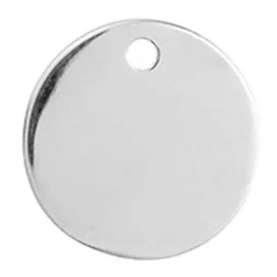 Sterling Silver Round Disc 15mm Stamping Blank Pack of 3 With 1 Hole, Marked `925`, 100% Recycle