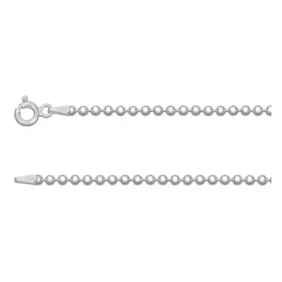 Sterling Silver 2.2mm Ball Chain 18&quot;/45cm Unhallmarked 100% Recycled Silver