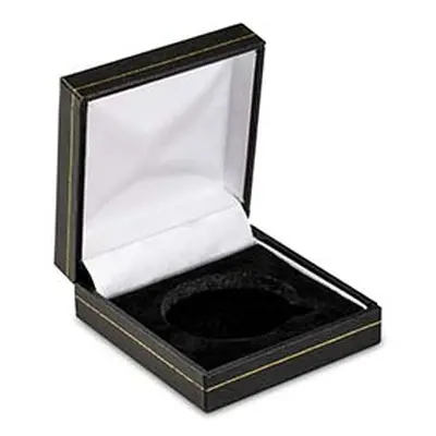 Black Leatherette Crown In Capsule Coin Box