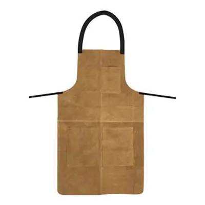 Heavy Duty Genuine Suede Leather Apron With Four Pockets And Waist Tie