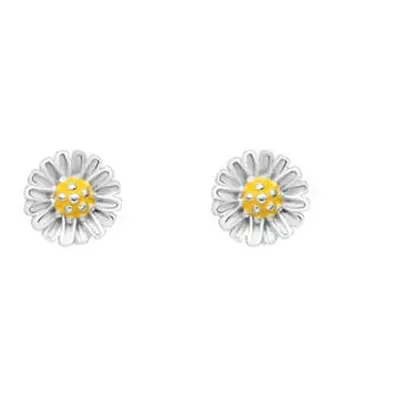 Sterling Silver Daisy Design Stud Earrings